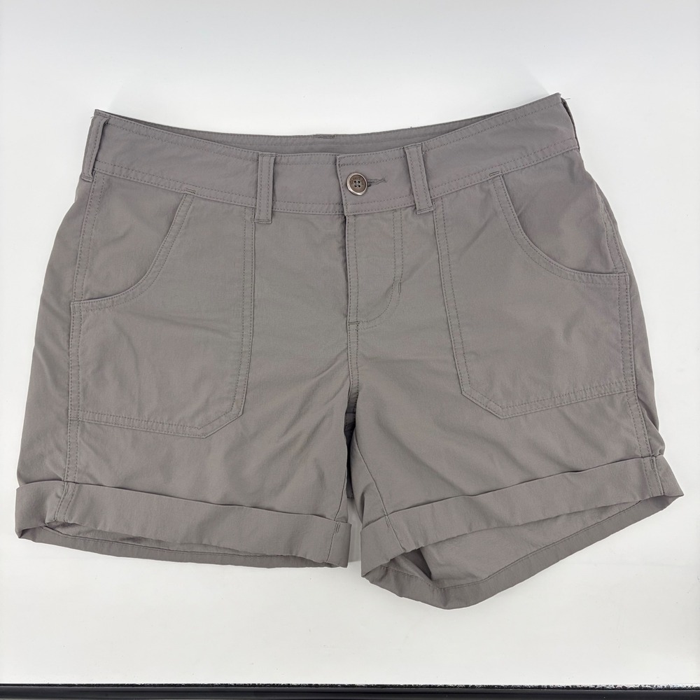 The North Face Aphrodite 2.0 Shorts Womens 4 Gray Hiking Outdoor Utility Cuffed